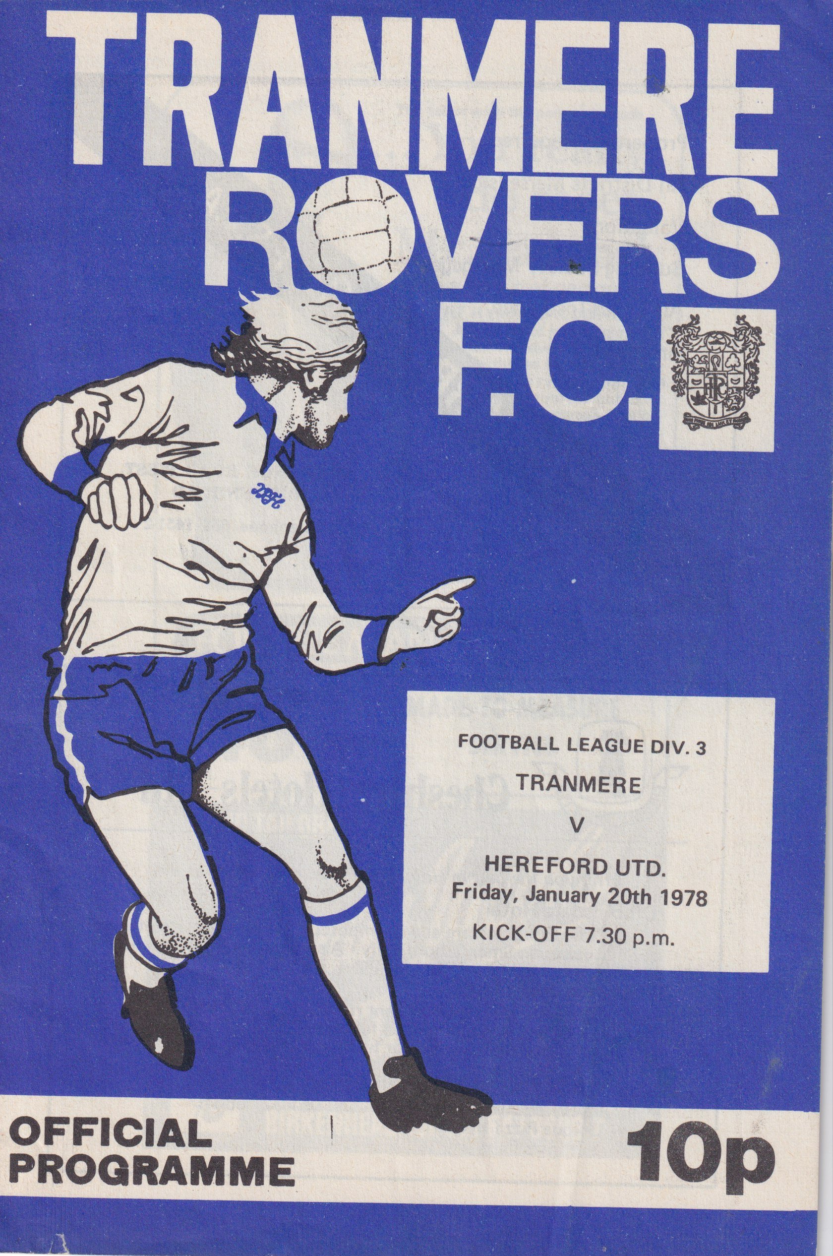 Tranmere Rovers v Hereford United match programme